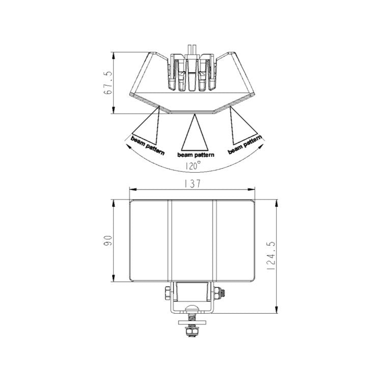 4" x 6" Trilite - Wide Angle Work Light