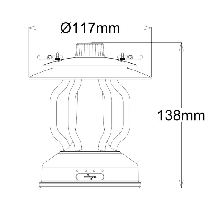 Camping Lantern - White/Amber, Adjustable