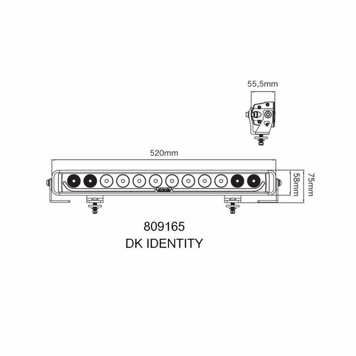 20" Dark Night Identity, E-Marked Single Row