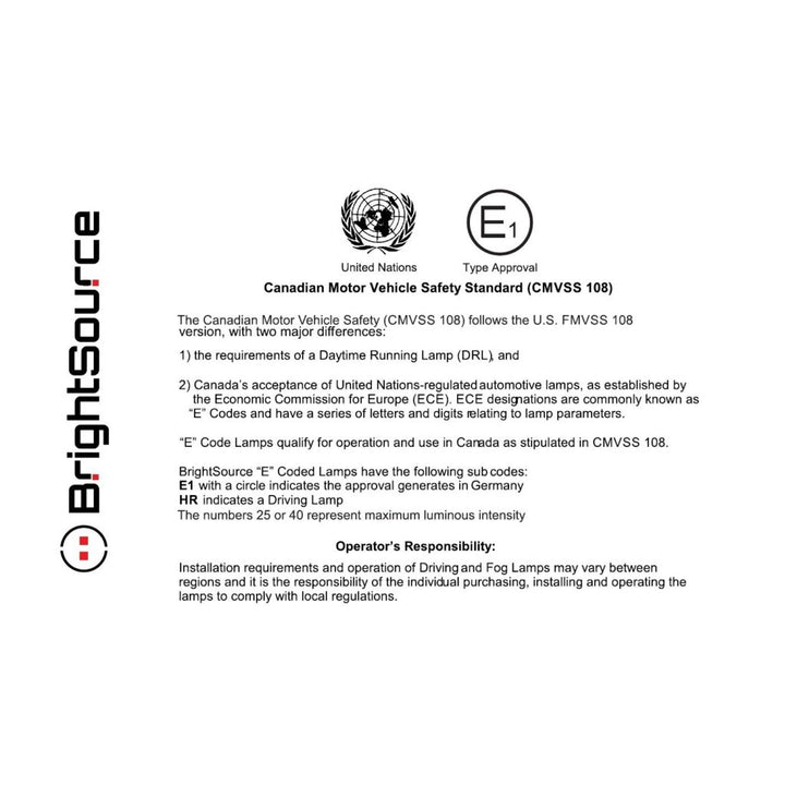 20" E-Marked Double Row