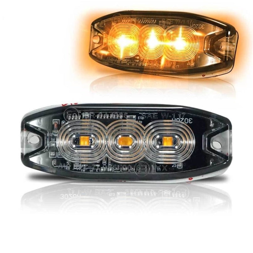 3 LED Warning/Marker Light Amber