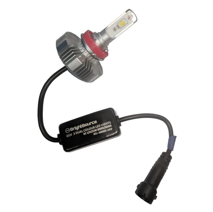 Duo Dual Color LED Fog Light Bulbs - 5002 / PS24W / PS24X, Twin Pack