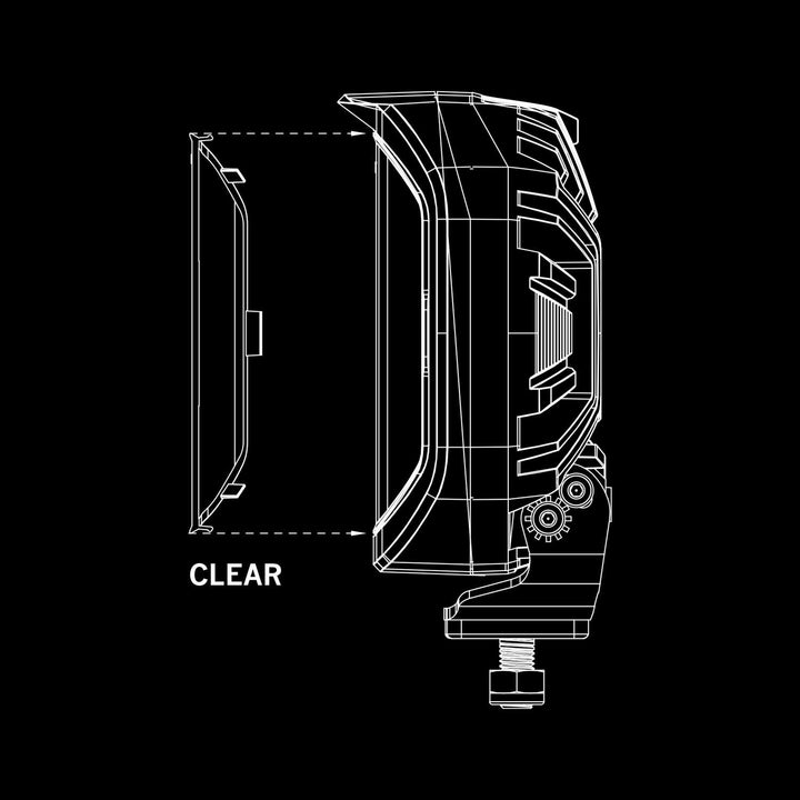 SIBERIA X COVER CLEAR FLOOD LENS 4″ (SINGLE)