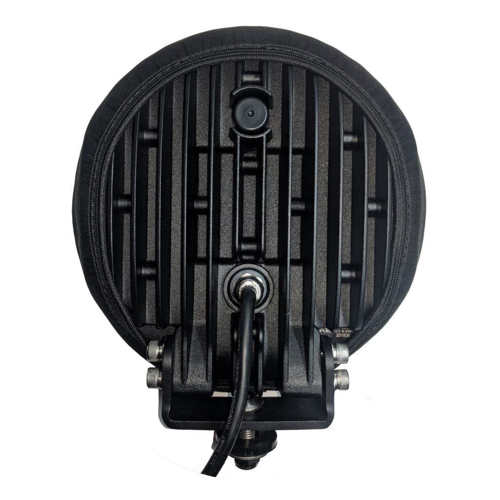 MICTUNING 7-inch LED Work Light Protective Covers, Pair, Black Housing, For Round Driving Lights