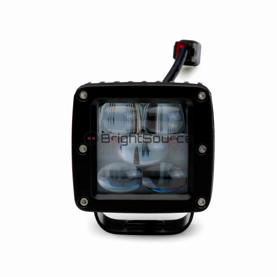 (Open Box) 3" Cube Light Kit, SAE/DOT Compliant, Fog Pattern, 25W