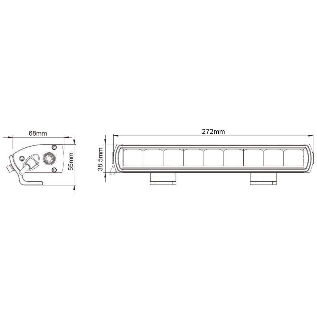 (Open Box) 10" E-Mark Street Legal* Single Row Light Bar