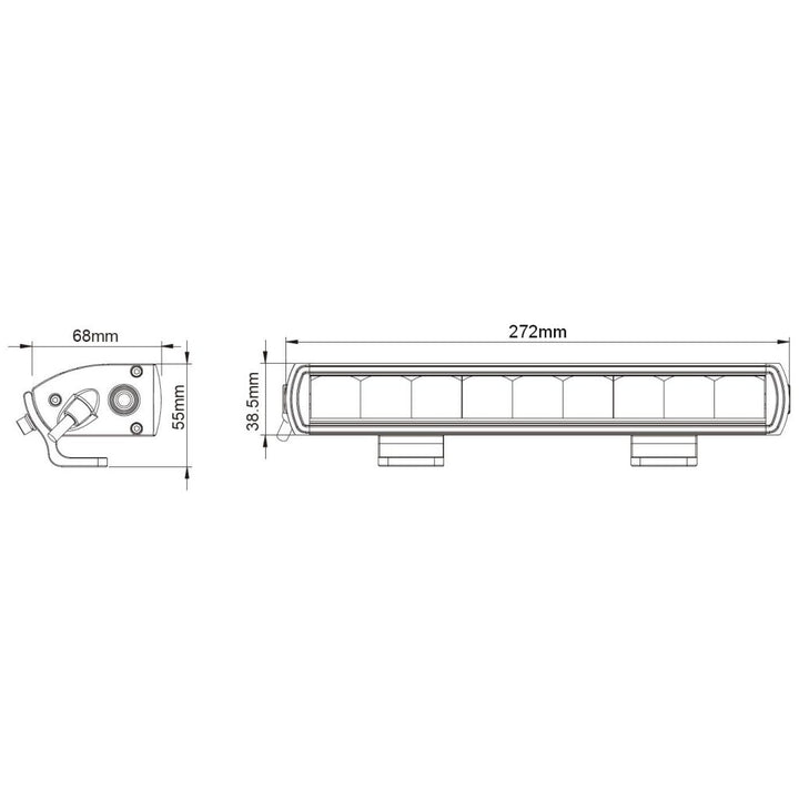 (Open Box) 10" E-Mark Street Legal* Single Row Light Bar