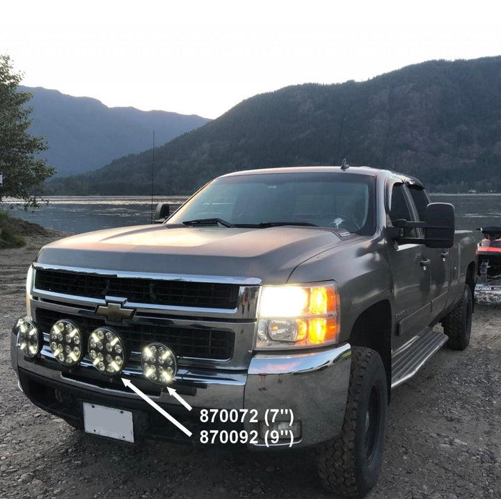 7" Titanium Driving Light with Amber/White Position