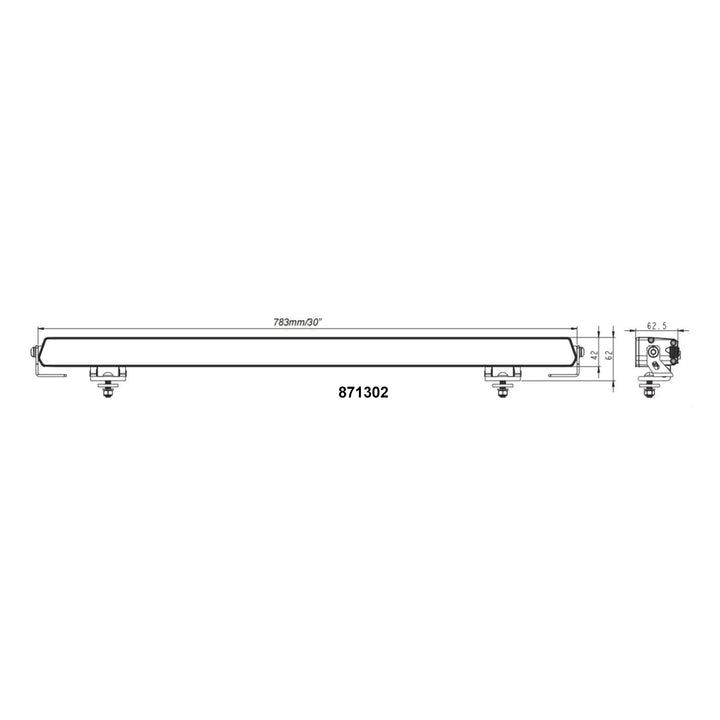 30" Titanium T2 Single Row Light Bar