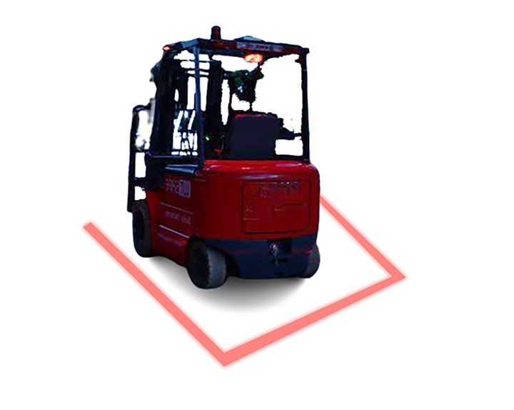 Forklift Safety Light Red Zone