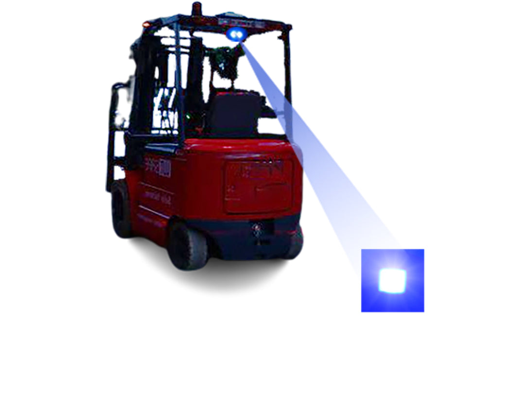 Forklift Safety Light Blue Dot