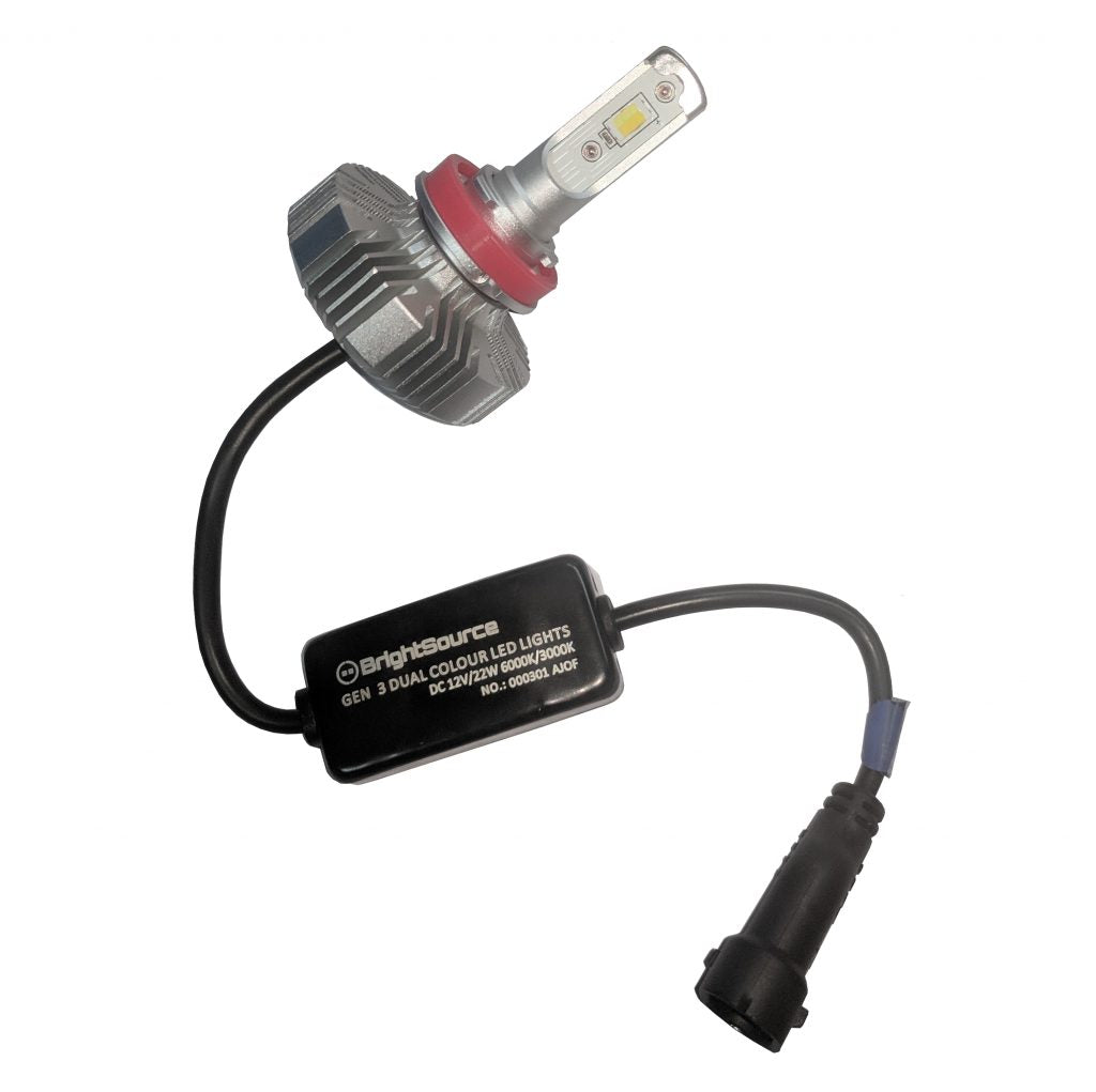 Duo Dual Color LED Fog Light Bulbs - H9, Twin Pack