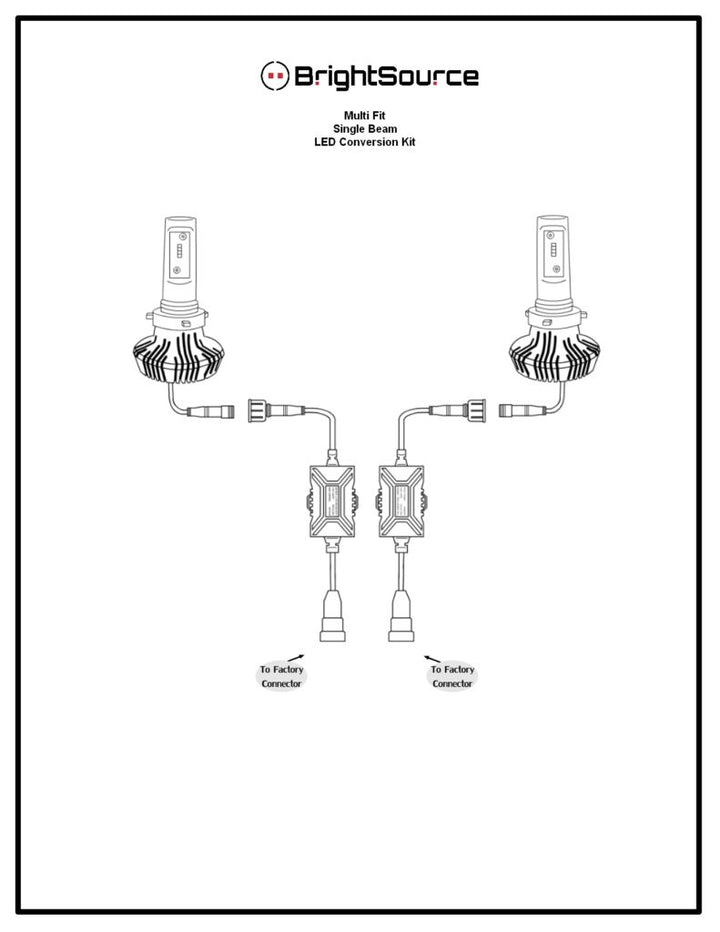 #94997 H7 - High Beam LED Kit with Reversible Base