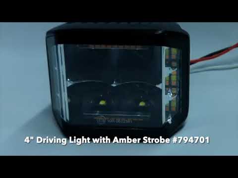 4" Side Shooter with Amber Warning Flasher
