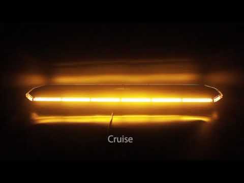 Super Slim Amber Safety Warning Bar, 6 Lengths, 14 Flash Patterns
